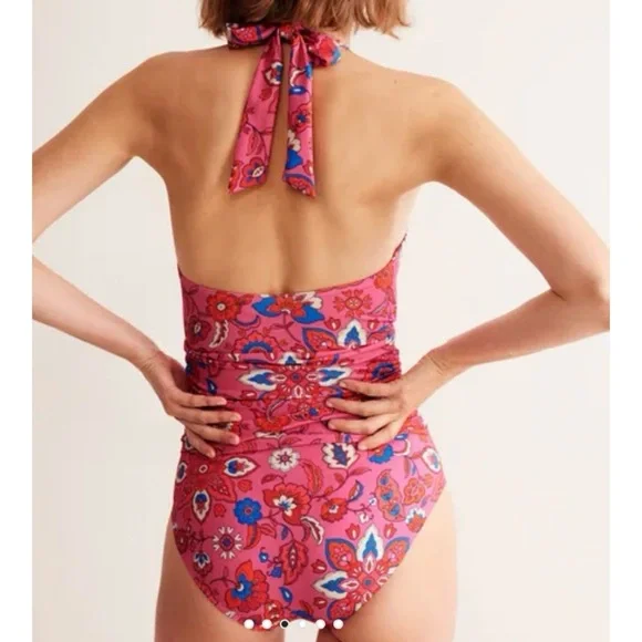 Boden Pink Floral One Piece Swimsuit - Picture 3 of 12